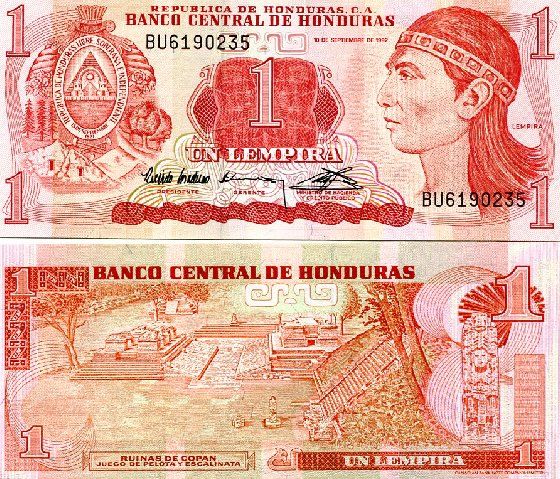 Honduras 1 Lempira 1992 P 71 UNC