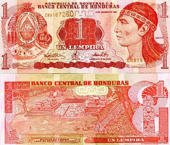 Honduras 1 Lempira 2000 P 84A UNC