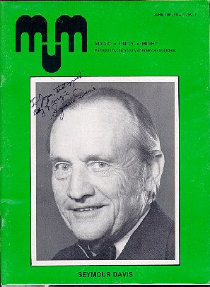 Seymour Davis on Cover of Mum Signed June 1981