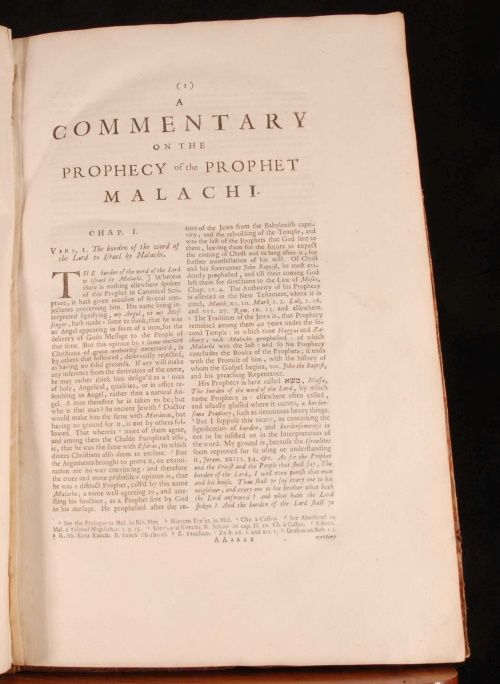 1677 Commentary Prophesy Malachi Pocock Religion Church