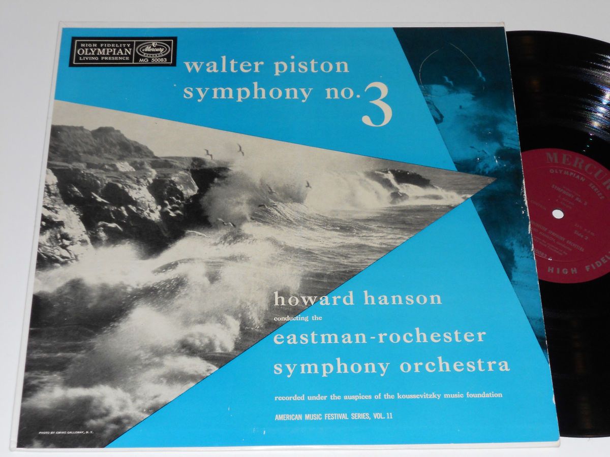 WALTER PISTON Symph No 3 NM Howard Hanson Eastman Rochester Mercury MG