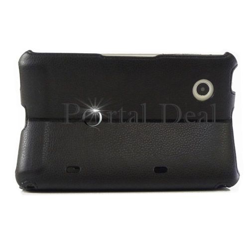 HTC Flyer Tablet EVO View 4G Black Leather Case Stand