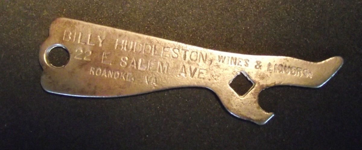   Leg Bottle Opener Billy Huddleston Salem Avenue Roanoke Virginia VA