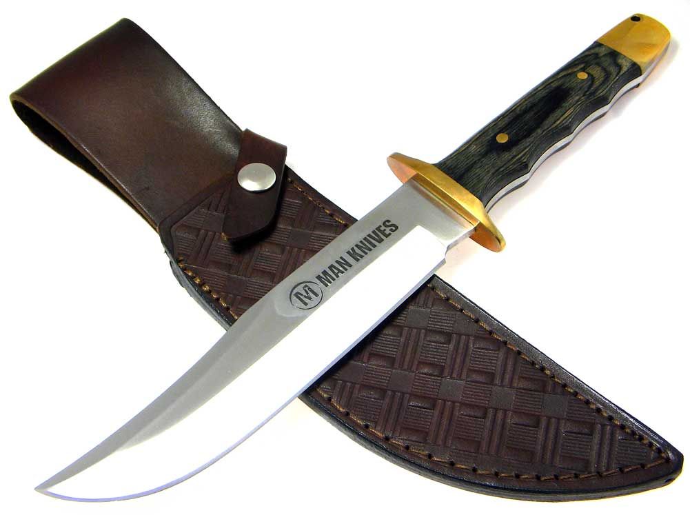 Man Knives Fixed Blade Pakkawood Bowie Hunting Knife