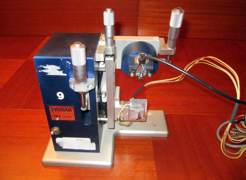 Finisar Optical Alignment Station with Mitutoyo Micrometers and SMC