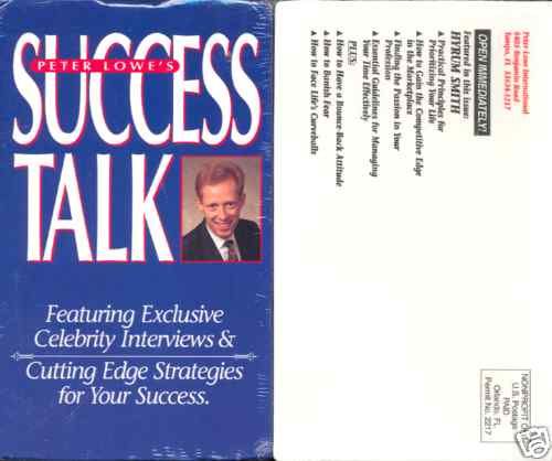 Peter Lowe Success Talk Hyrum Smith Franklin Covey Audio Tape Cassette