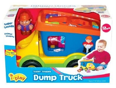 Iplay Super Shapes Dump Truck Preschool Sorting Toy New