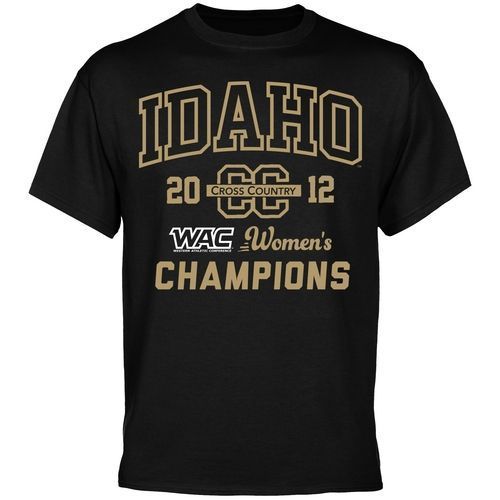 Idaho Vandals 2012 WAC Womens Cross Country Champions T Shirt Black