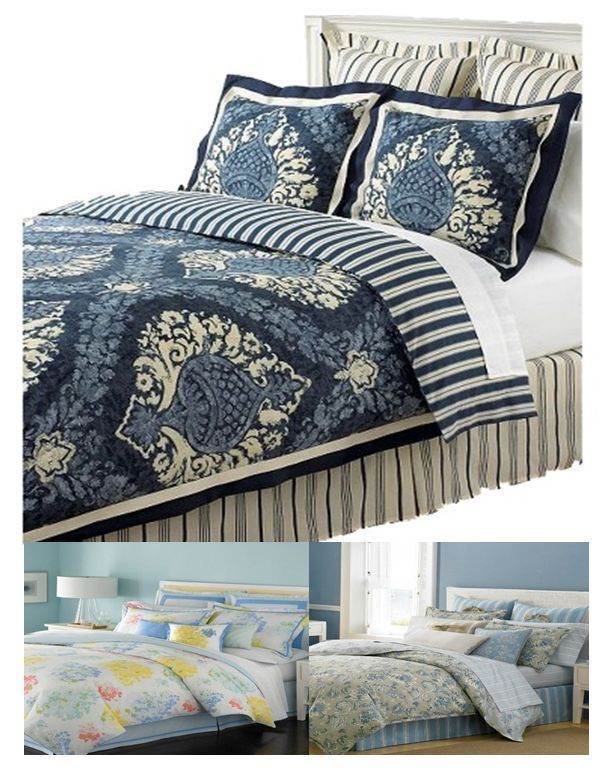 Martha Stewart Duvet Cover Sets Regent Paisley Indigo Damask