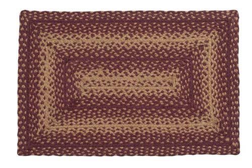 IHF Braided Jute Rectangle Area Accent Rug Vintage Star for Sale