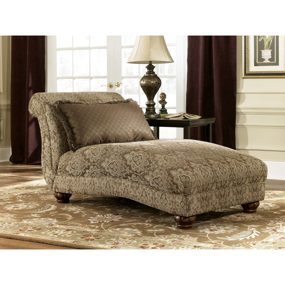 Ashley Sheffield Chaise w Pillow Platinum 3740115