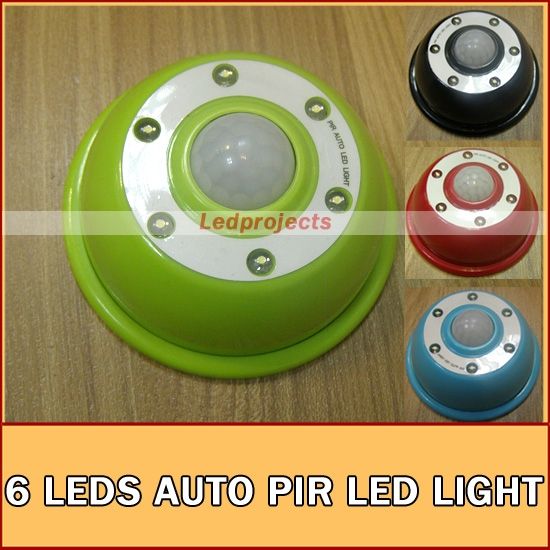 6LED PIR Sensor LED Infrared Light Lamp Motion Detector for Indoor Use