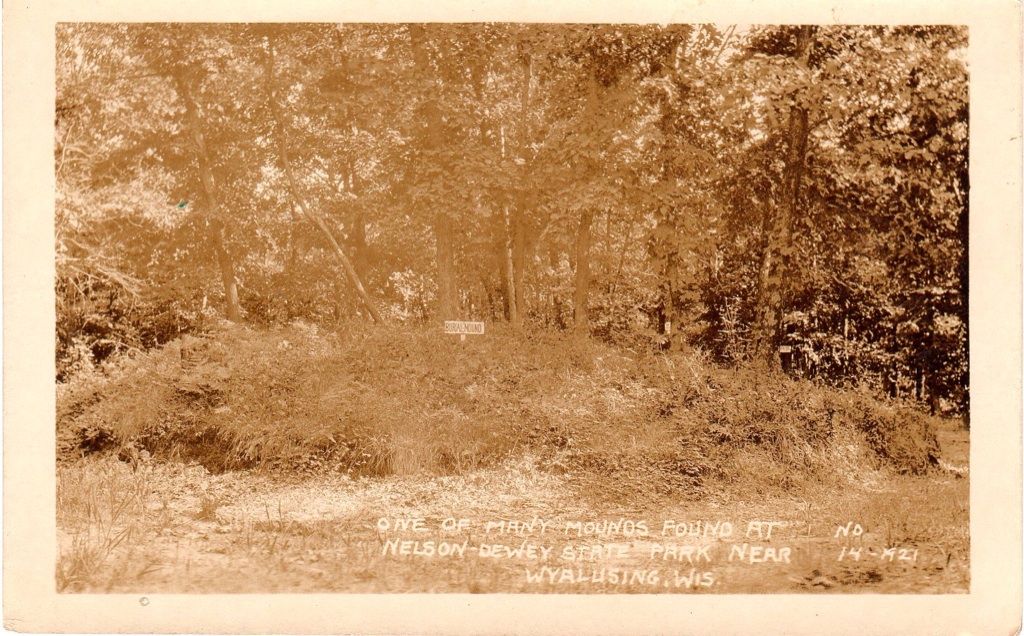  Postcard Native American Indian Burial Mound Wyalusing Wisconsin 1908