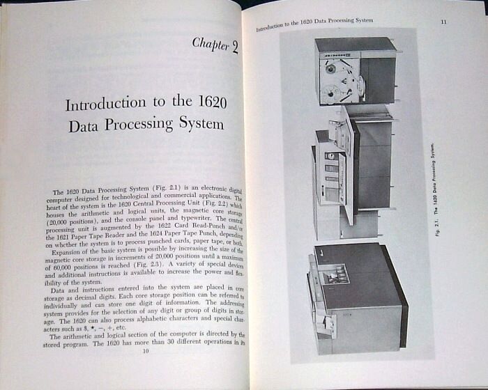 1962 IBM 1620 Programming Concepts 368PGS Paper Tape Ferrite Core