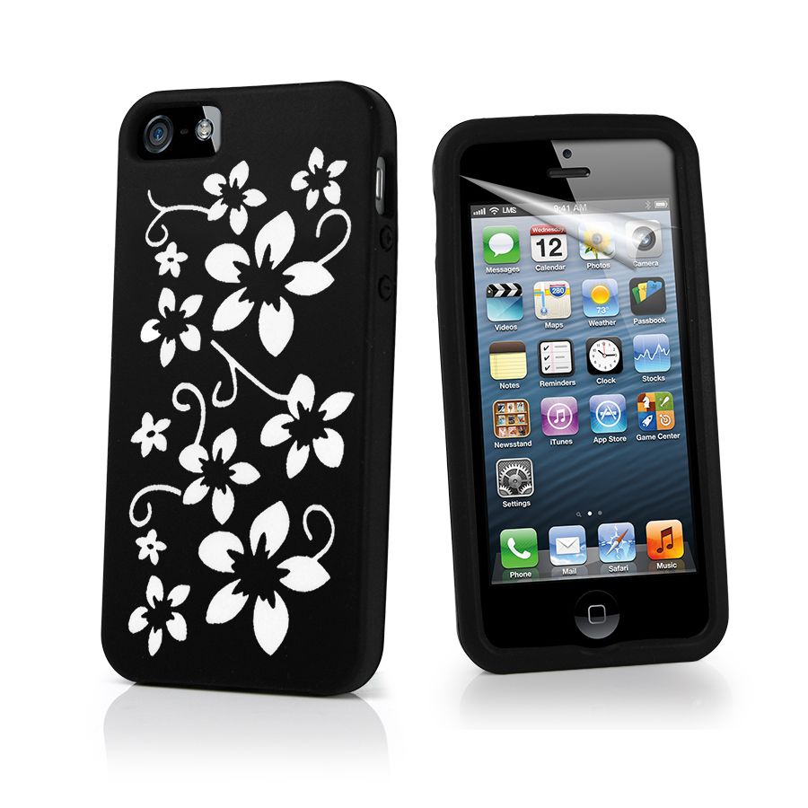 Flora Case Cover for Apple IPHONE5 iPhone 5 5g Screen Protector