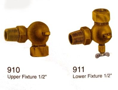 Gauge Glass Tank Fixtures Set for 5 8 OD Glass