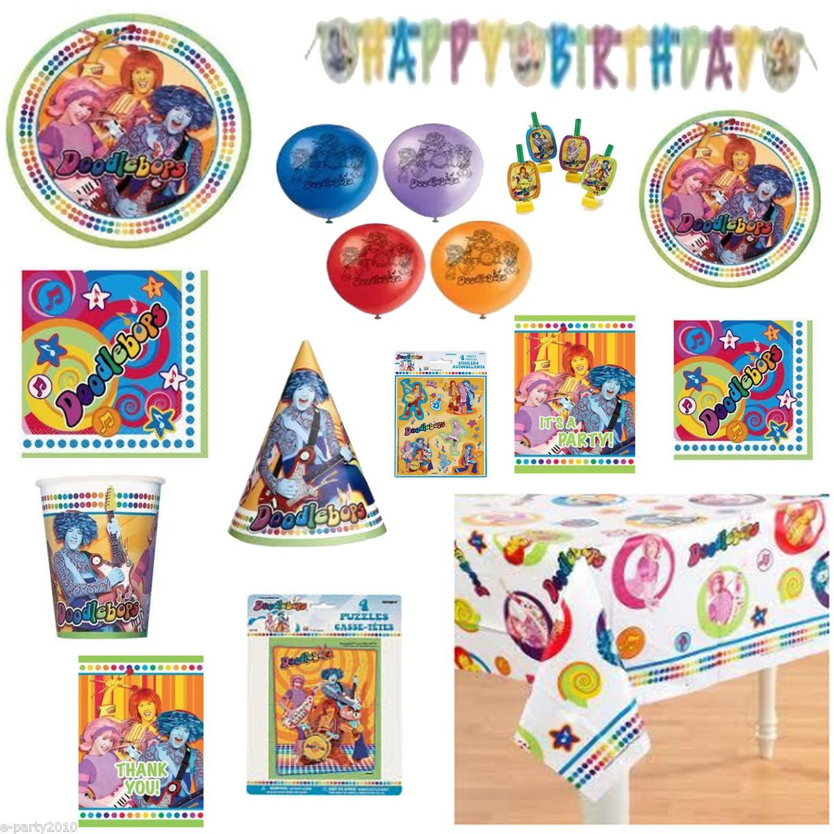 Doodlebops Birthday Party Supplies Plates Cups Napkins