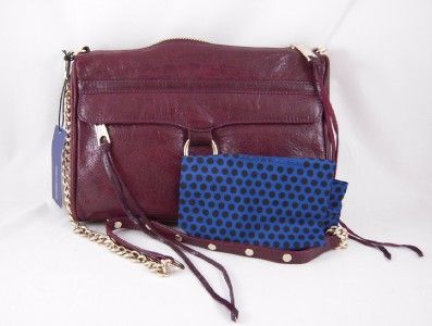 Rebecca Minkoff Mac Clutch in Eggplant with Light Gold Hardware