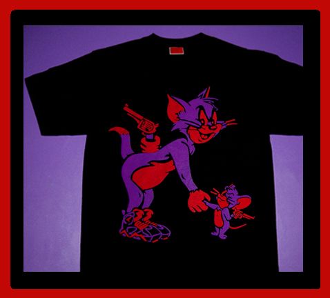  Raptors Tom Jerry Frenemies in air shirt Charcoal jordan vii tee L
