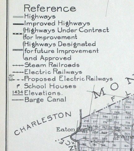 1912 Large Map Putnam County Schenectady County NY