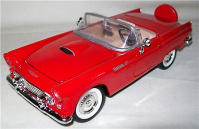 1956 Ford Thunderbird Convertible   124 Scale Diecast Model   Red