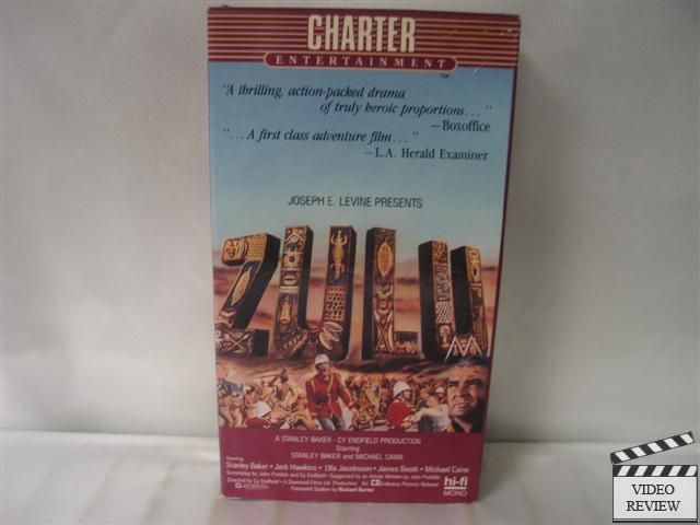 Zulu VHS Stanley Baker Michael Caine Jack Hawkins 082589000237