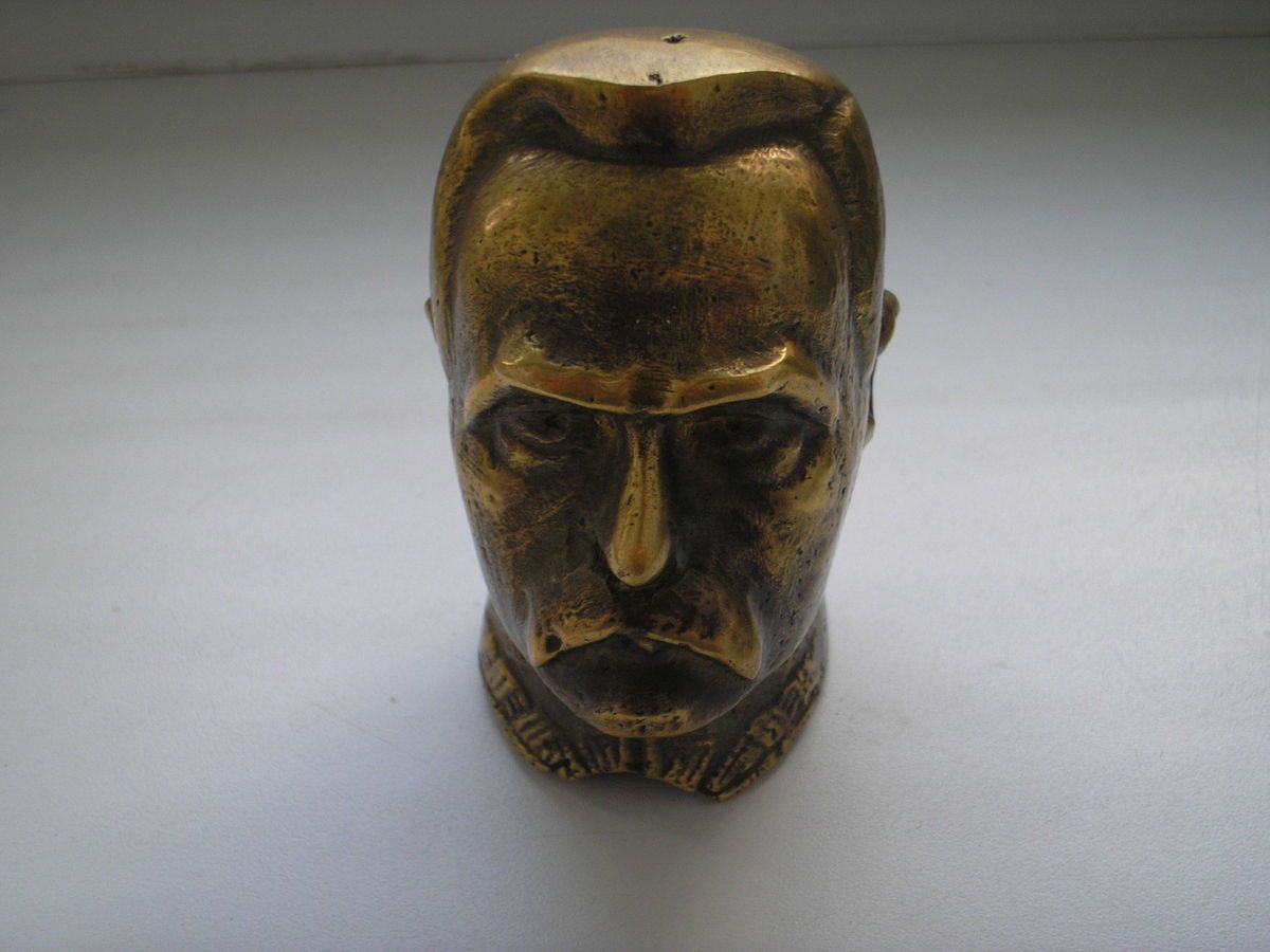 The Bronze Head Marshall Jozef Pilsudski Very Heavy Poland Polish