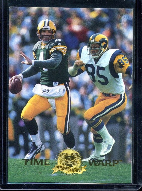 1996 BRETT FAVRE JACK YOUNGBLOOD COLLECTORS EDGE TIME WARP #/2000 RARE