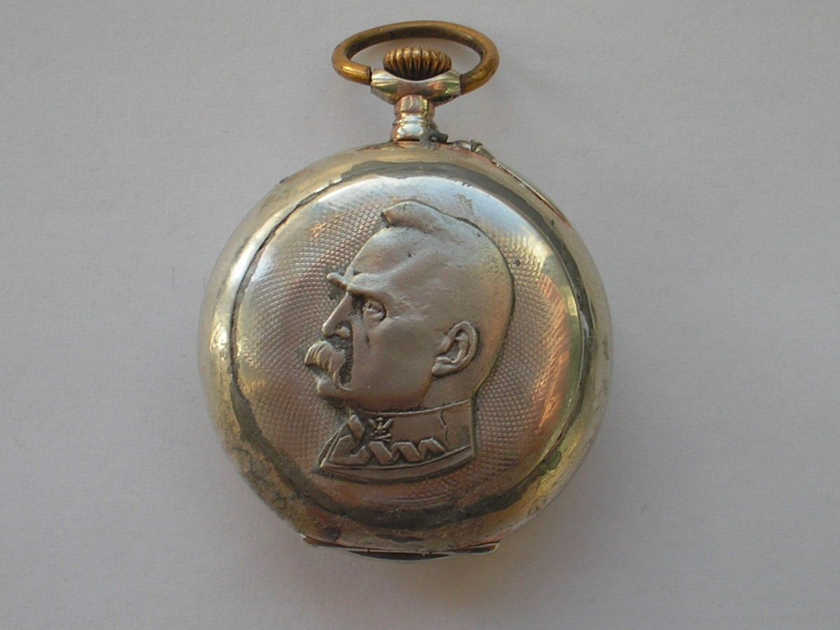 The Original Beautiful Silver Watch Marshall Jozef Pilsudski