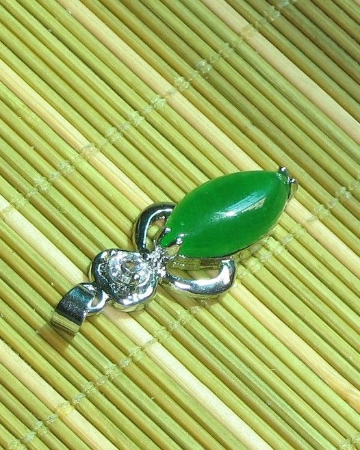 Green Jade Pendant for Necklace Gift for Wedding Evening Dresses Ball