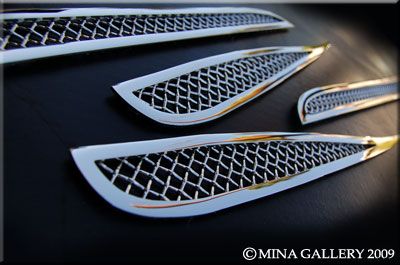 Jaguar XF Lower Mesh Grille Grill 5 Piece Kit