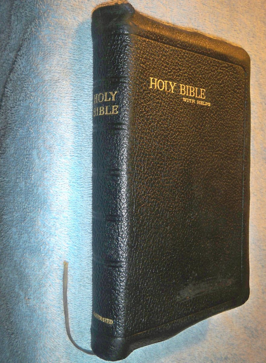  Authorized KJV With Helps Leather Illustrated Collins Clear Type 1939