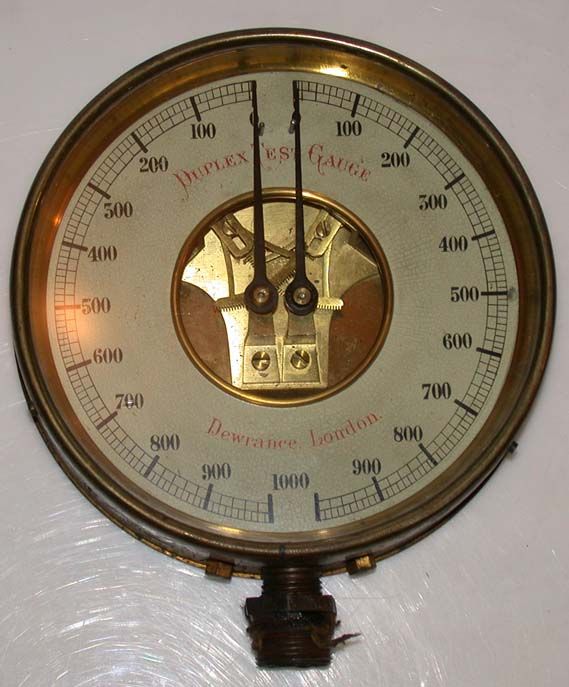 Dewrance London Duplex Test Gauge Brass in Wood Box