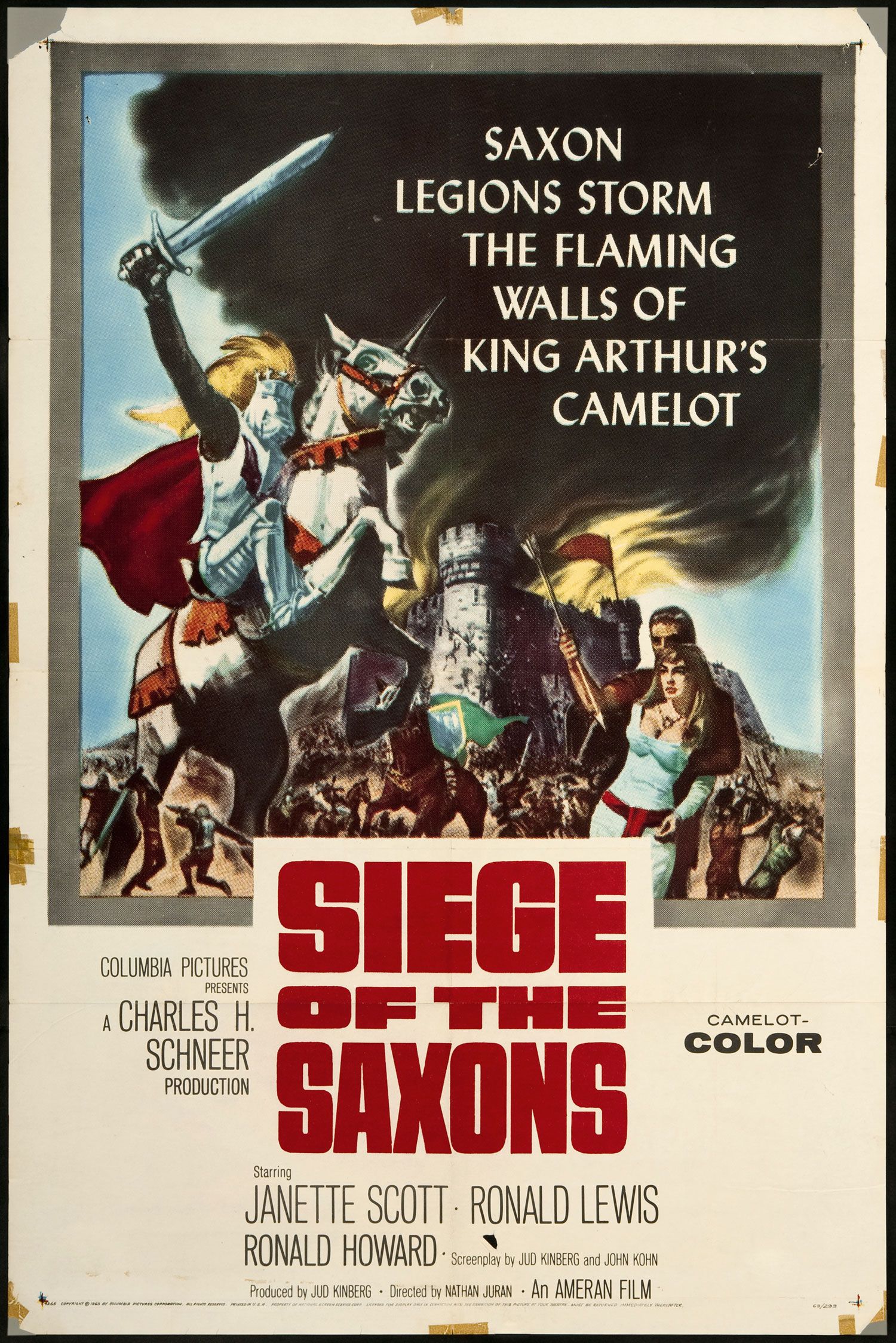 Siege of The Saxons 1963 Original U s One Sheet Movie Poster