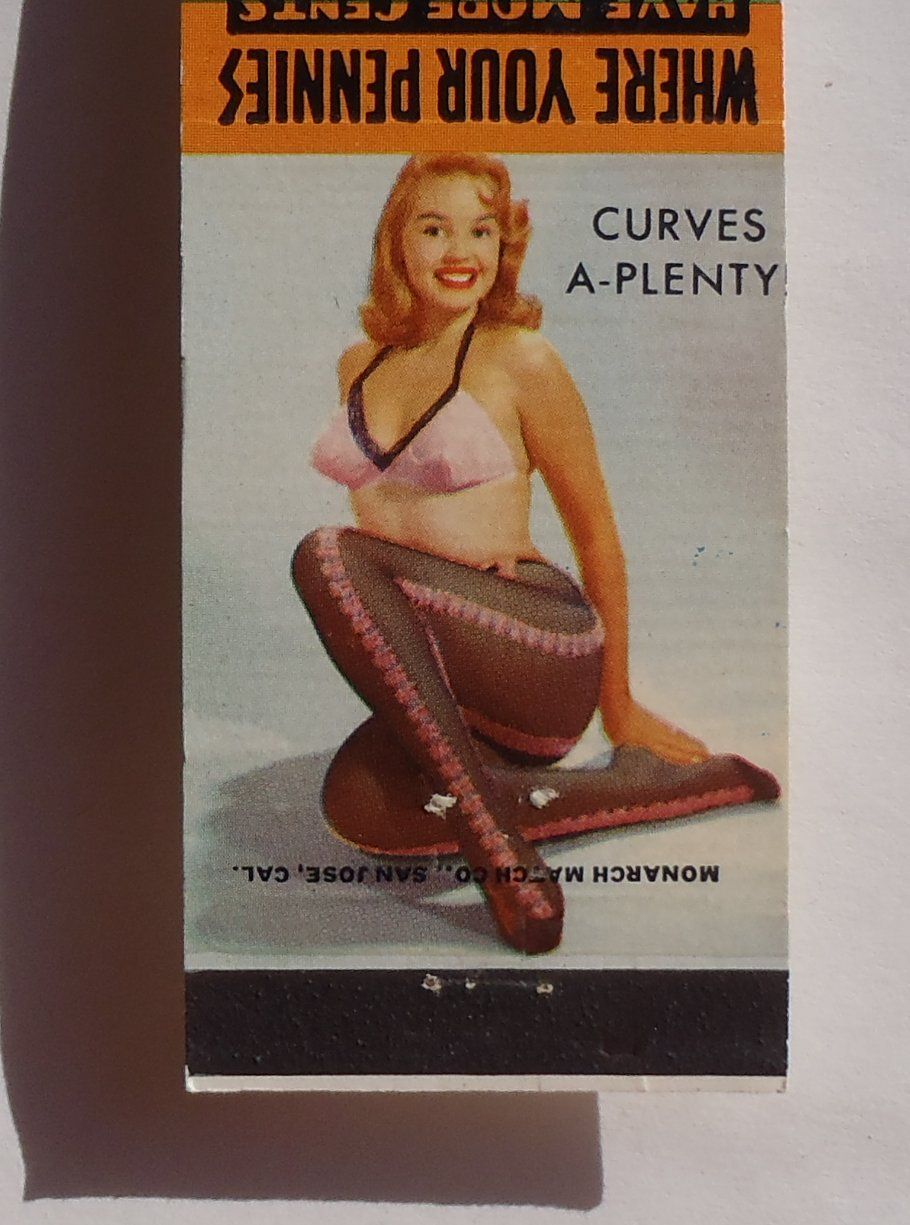 1960s Matchbook Sexy Pinup El Rancho Motel Curves Girl Beaumont CA