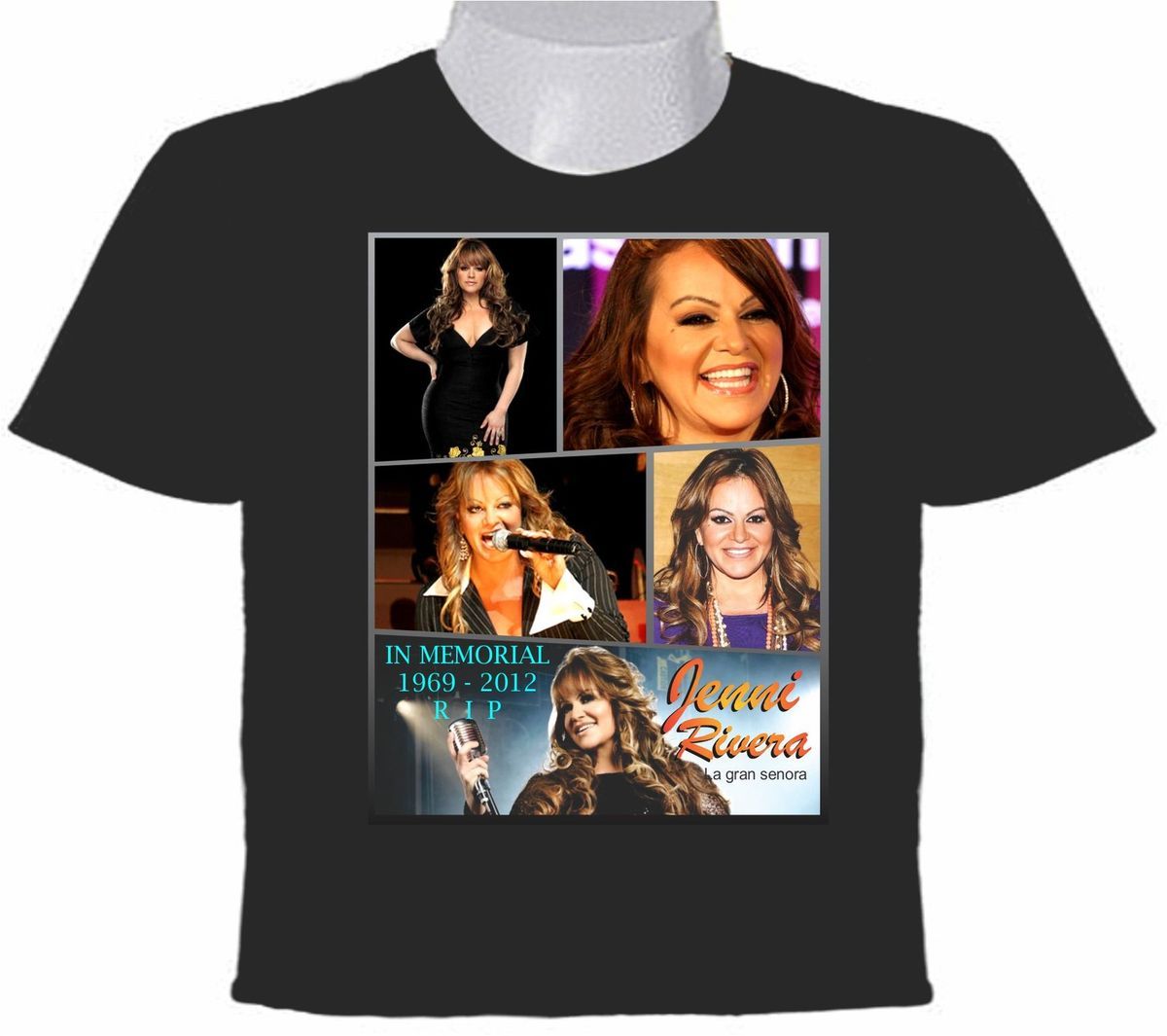 Jenni Rivera Tshirt in Memorial 1969 2012 R I P Picture Collage