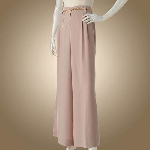 Chic Classy Jennifer Lopez J Lo Taupe Wide Leg Dress Pants Size 6 NWT