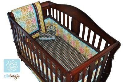 Must See 10pc Vintage Floral Crib Bedding Set Cream Teal