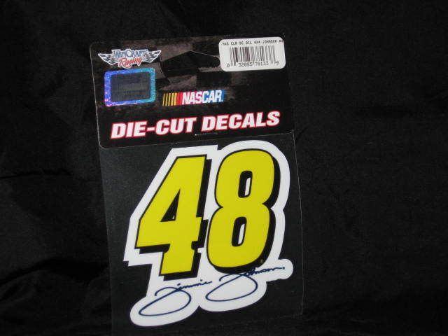 Jimmie Johnson NASCAR 48 Yellow 4x4 Diecut Decal