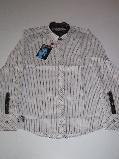 John Lennon Stripes White Black English Laundry LS Shirt Longsleeve