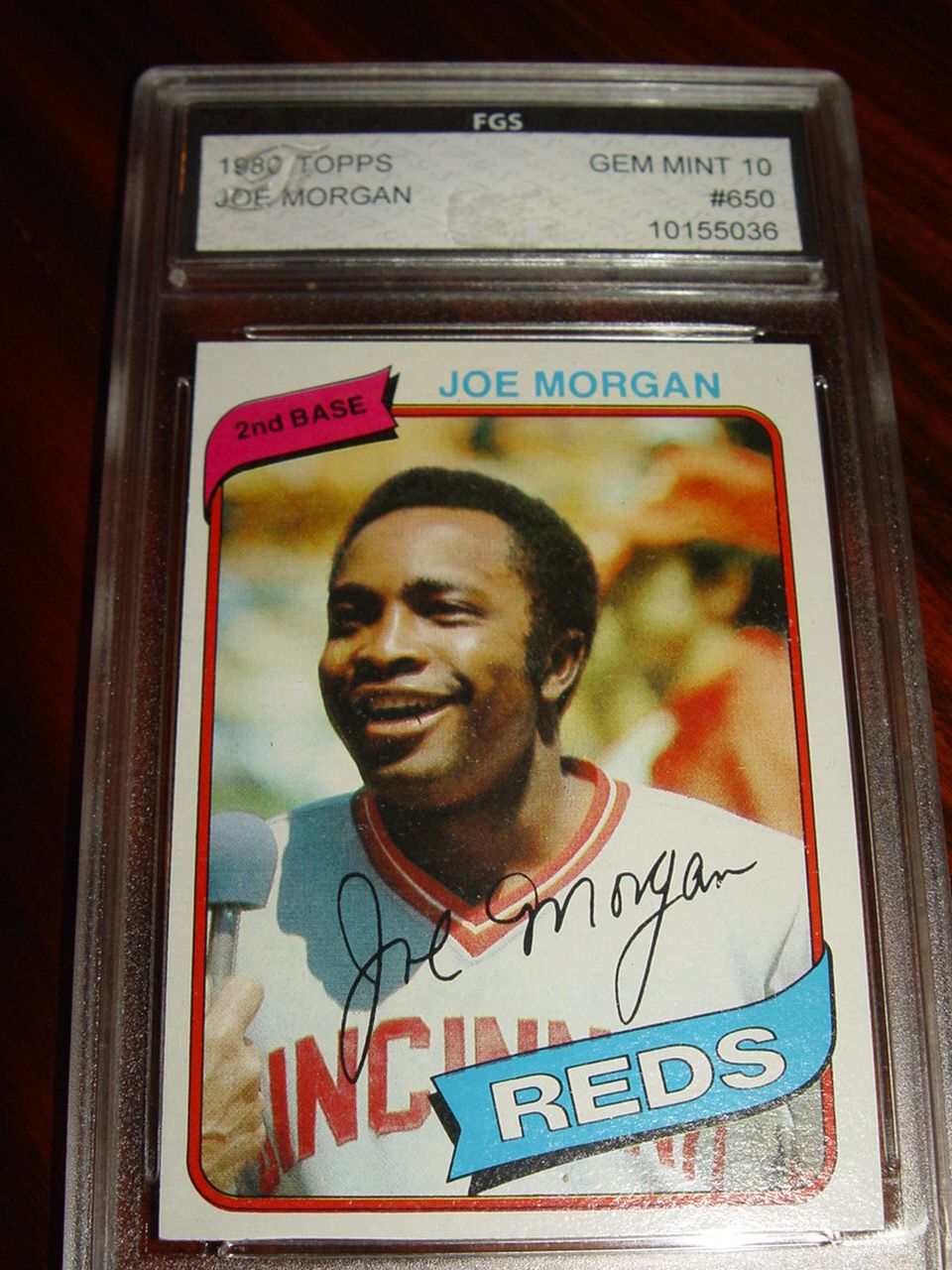 1980 Topps Joe Morgan 650 Graded FGS 10 Gem Mint