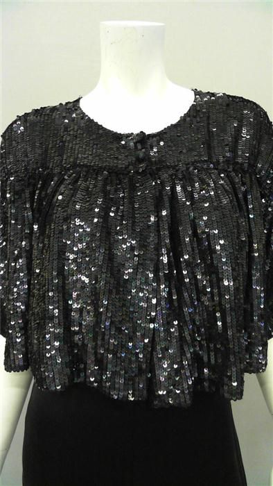 Jocelyn Misses s M Sequin Bolero Dark Purple Designer Fashion