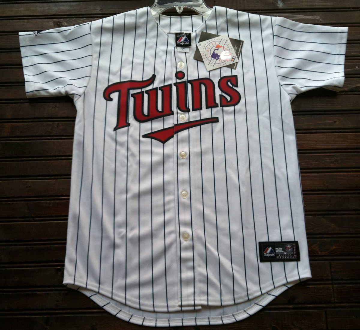 Joe Mauer Minnesota Twins Sewn Majestic Jersey Youth XL White