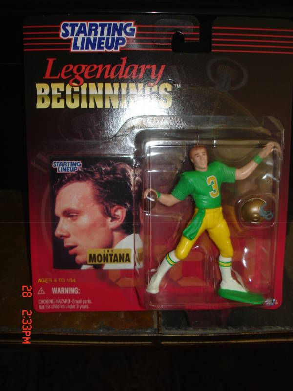 Joe Montana 1998 Starting Line Up Legendary Beginnings