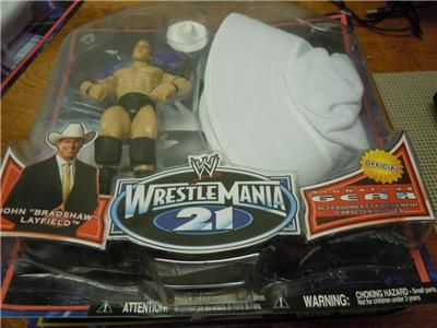 JOHN BRADSHAW LAYFIELD WRESTLEMANIA 21 WWE JAKKS FIGURE & ACCESSORY