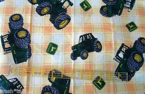 John Deere Cotton Fabric Tractors 28x 58  