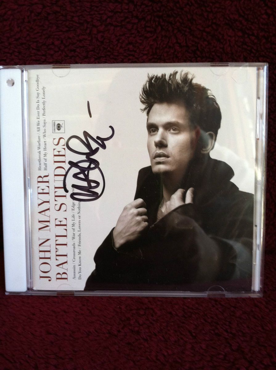 John Mayer Autographed "Battle Studies" CD "Legendary Licks" Songbook  