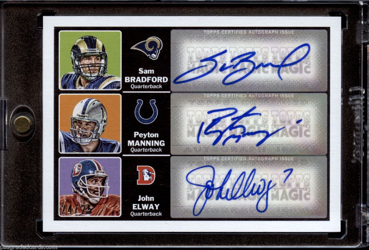 2010 Topps Magic Auto Peyton Manning John Elway Sam Bradford Rookie SP 24 25  