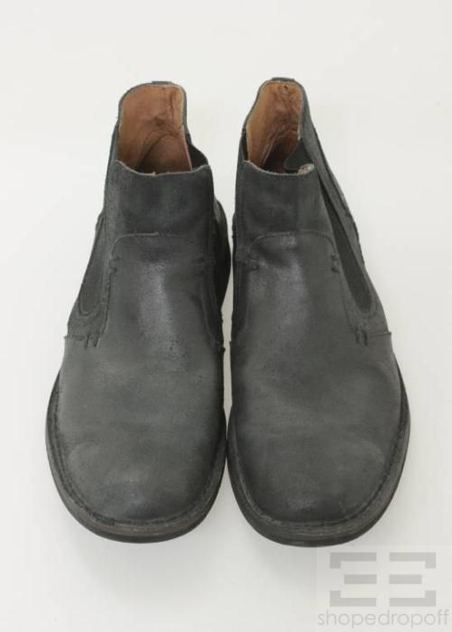 John Varvatos Mens Black Leather Ankle Boots Size 11XM  