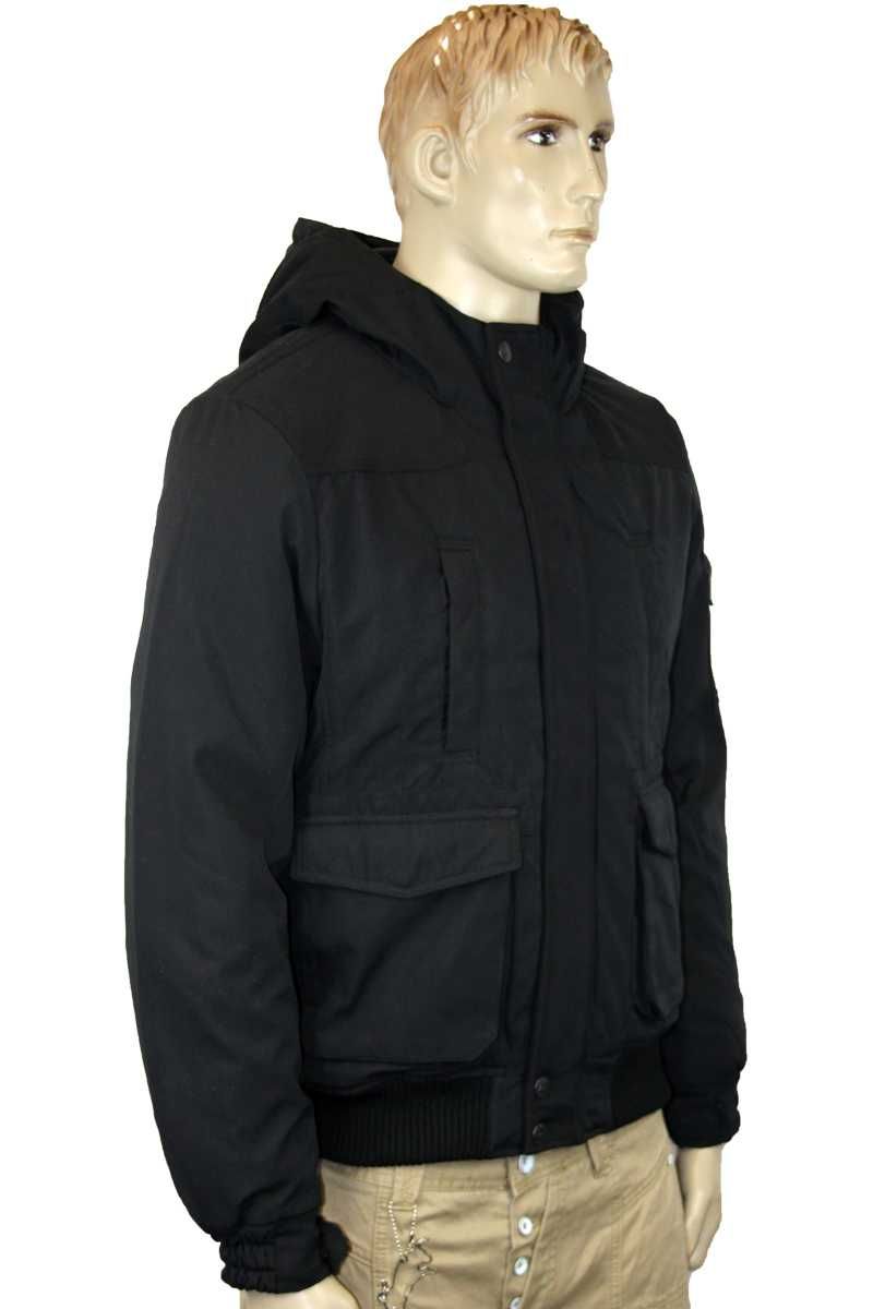 NEW MENS BLACK JACK AND JONES NEW BOOT DESIGNER HOODED JACKET COAT SIZES S XXL  